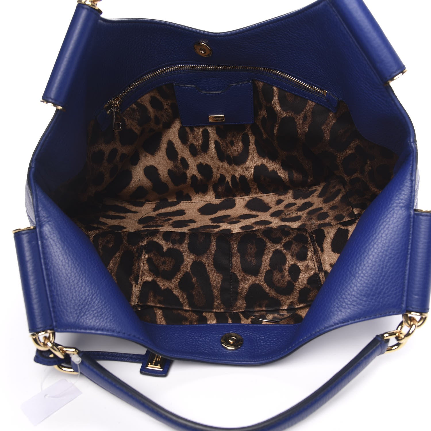 Dolce & Gabbana Soft Grain Calfskin Medium Tote Blue 5 of 9