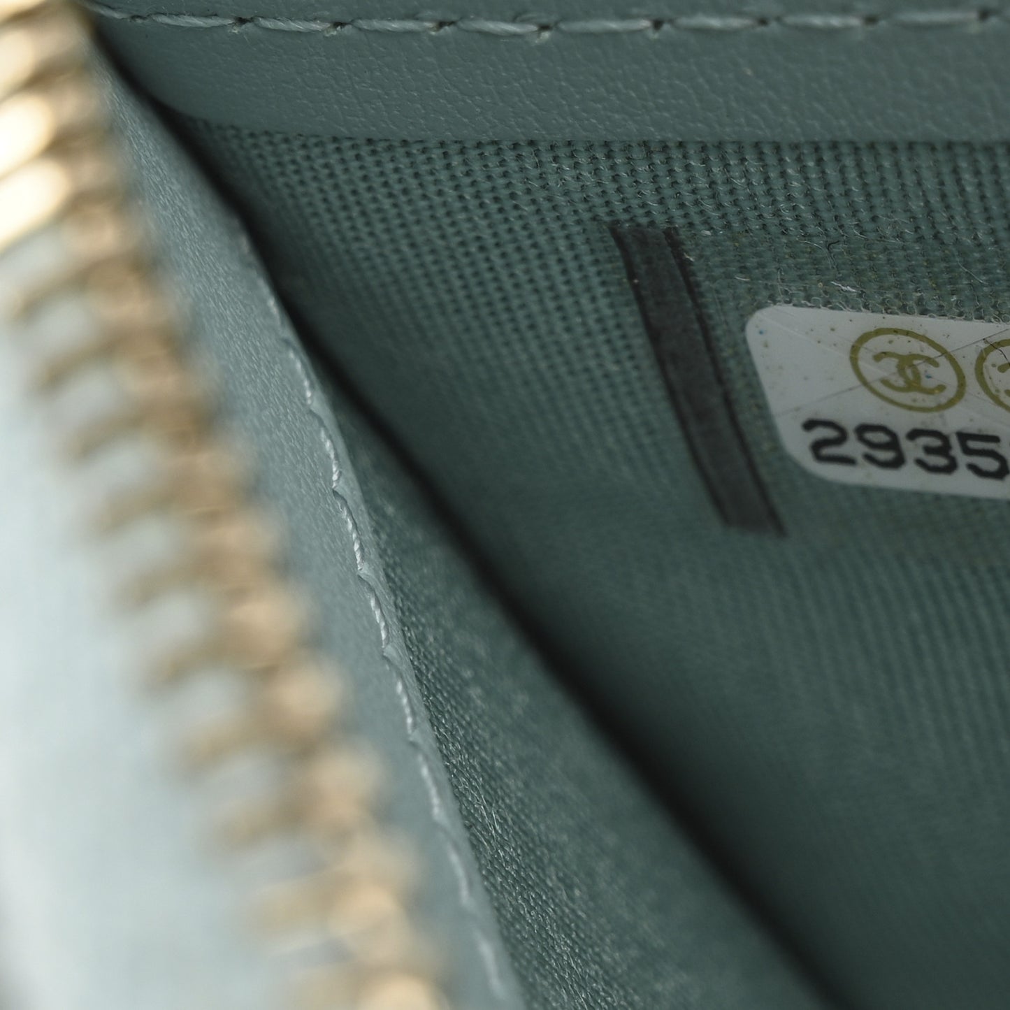 Caviar Quilted Large Filigree Zip Around Wallet Blue