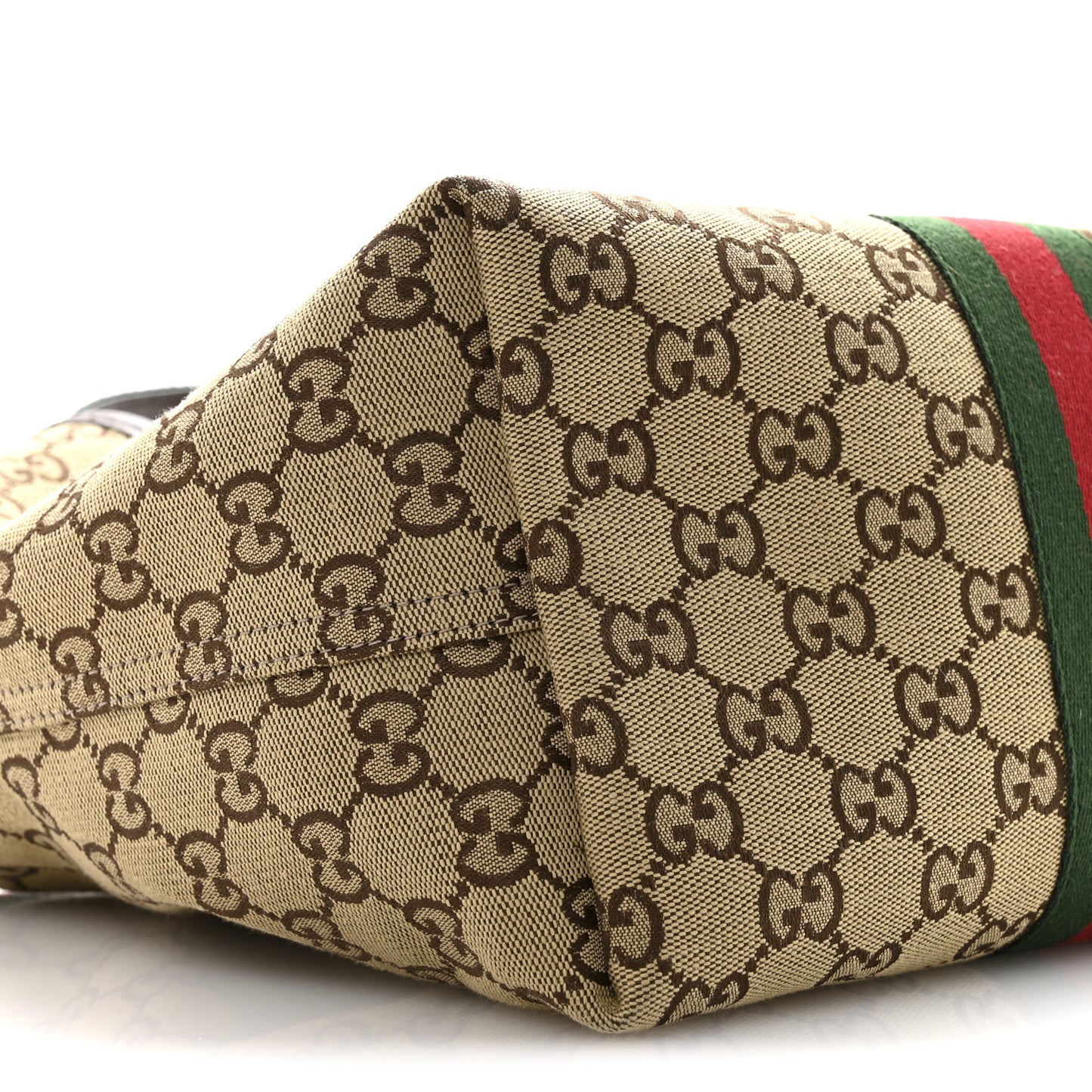 Monogram Web Small Giglio Tote Beige Dark Brown