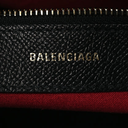 Balenciaga Signature Grained Calfskin Logo M Ville Top Handle Bag Black 6 of 17