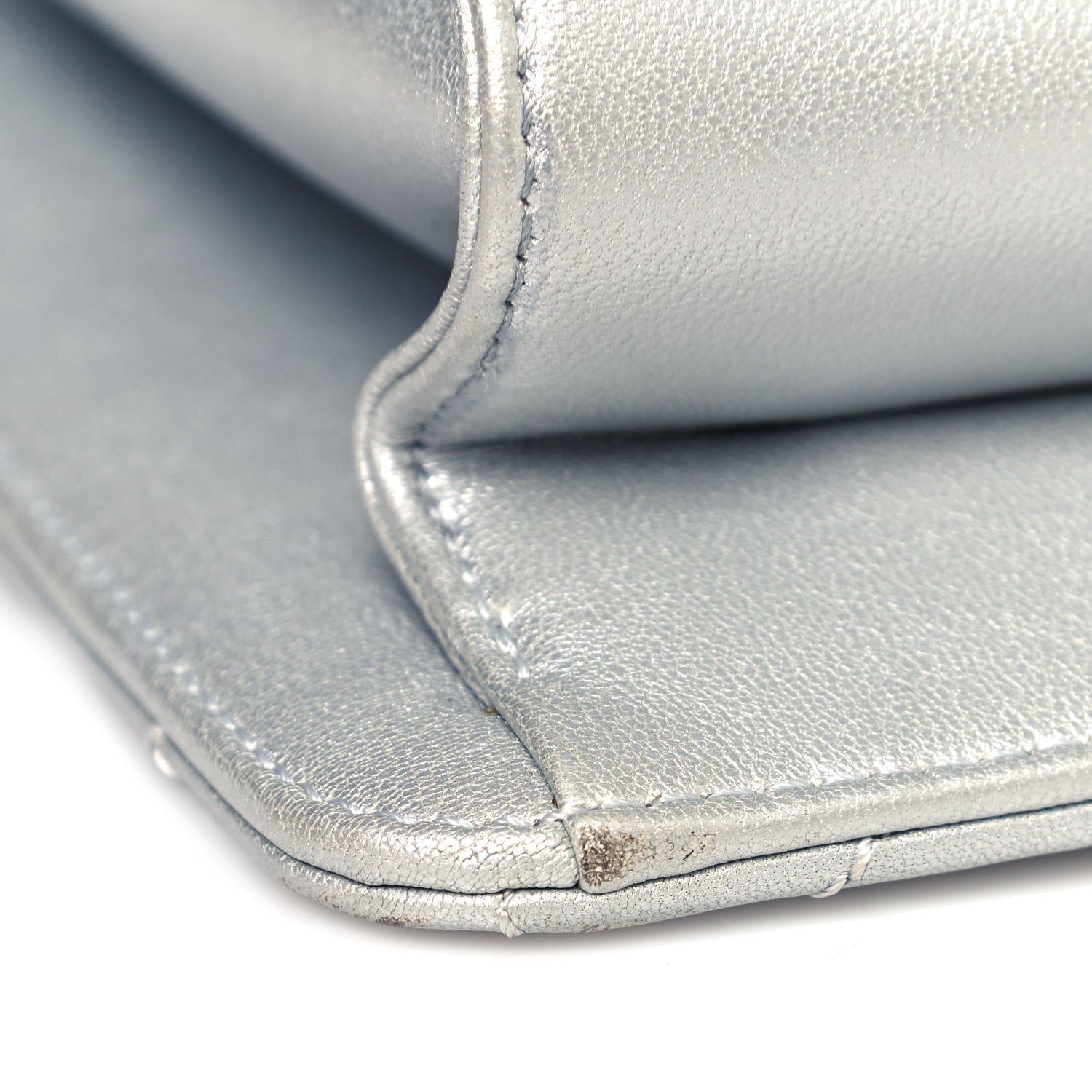 Chanel Metallic Sheepskin Quilted Beauty Lock Flap Silver 15 of 16