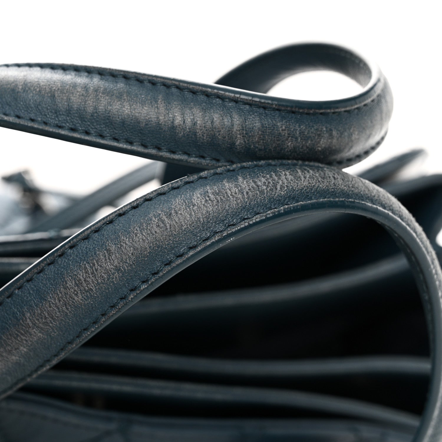 Chanel Lambskin Quilted Easy Carry Shopping Tote Blue 13 of 13