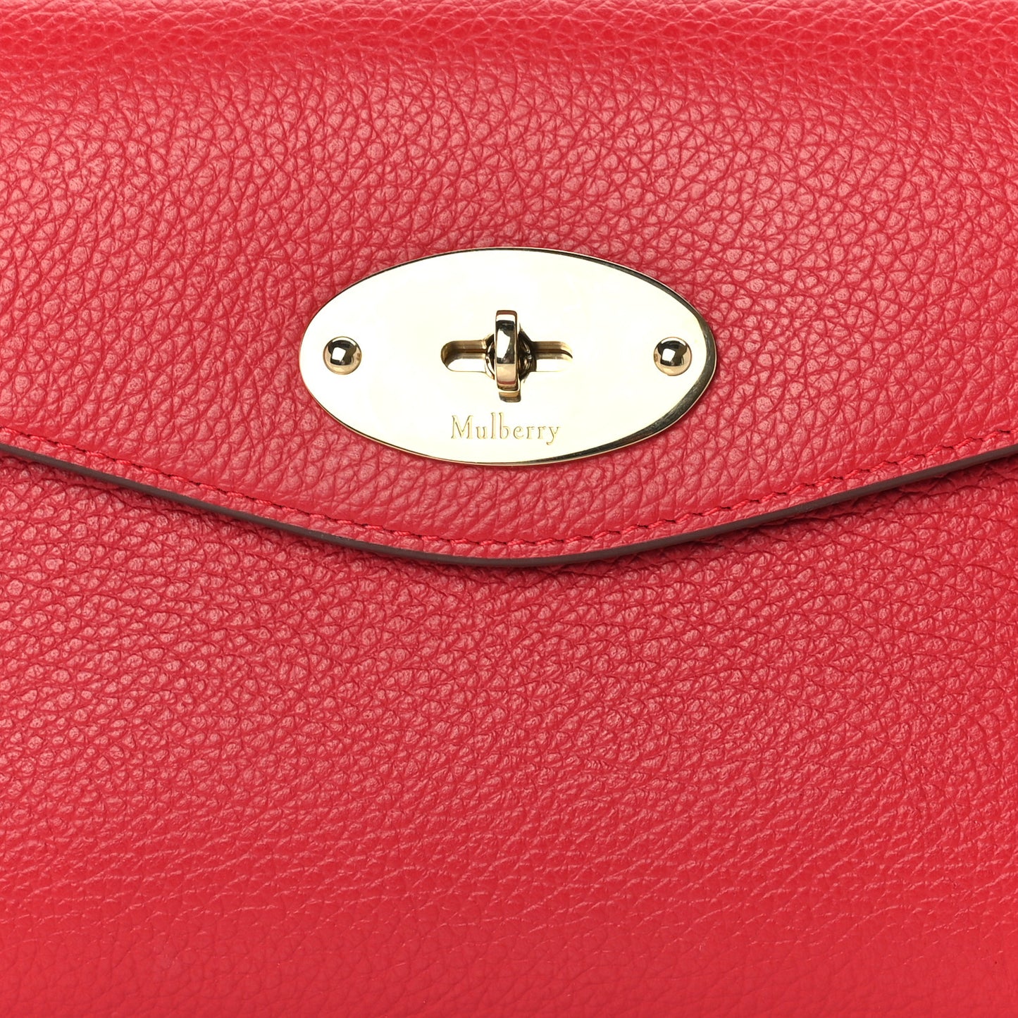 Classic Grain Calfskin Darley Cosmetic Pouch Red