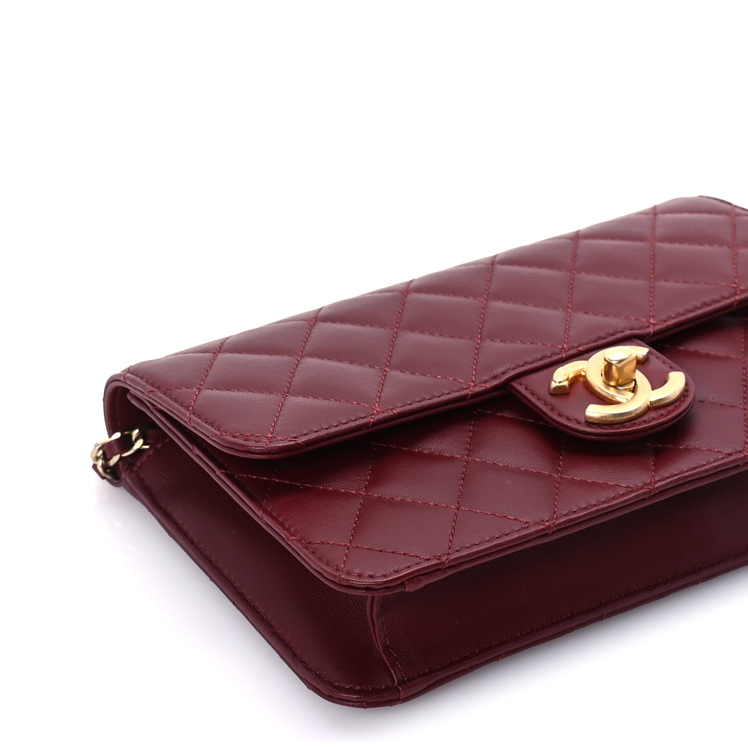 Chanel Lambskin Quilted Medium Crossing Times Flap  Red 8 of 10