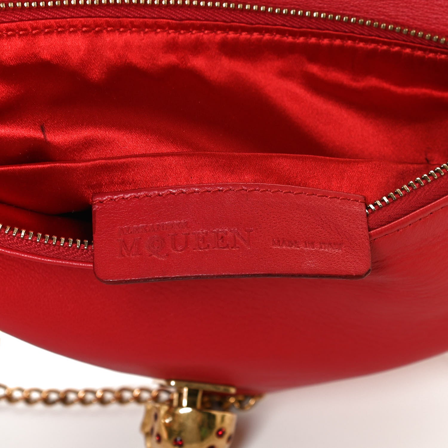 Alexander McQueen Calfskin Skull Crossbody Bag Red 6 of 11