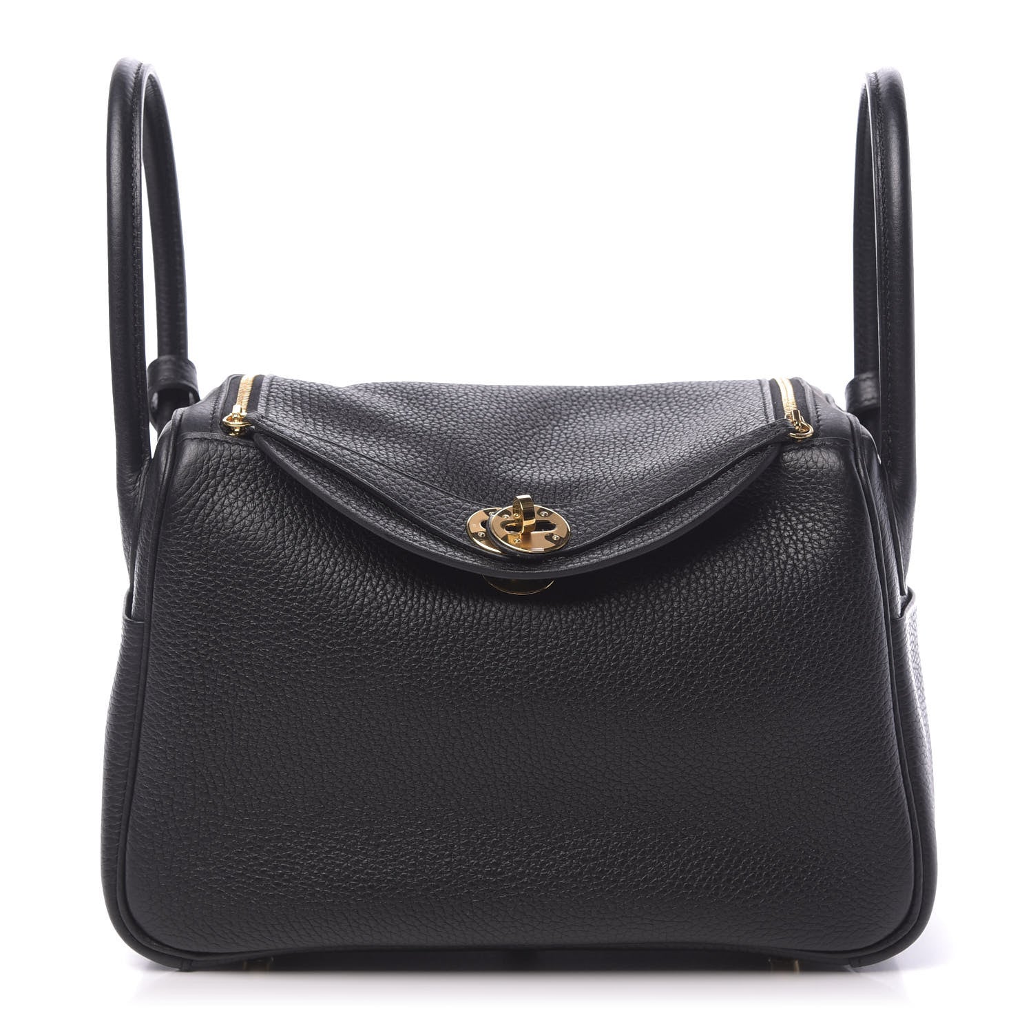 Hermes Taurillon Clemence Lindy 26 Black 1 of 11