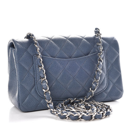 Chanel Caviar Quilted Mini Rectangular Flap Blue 3 of 10