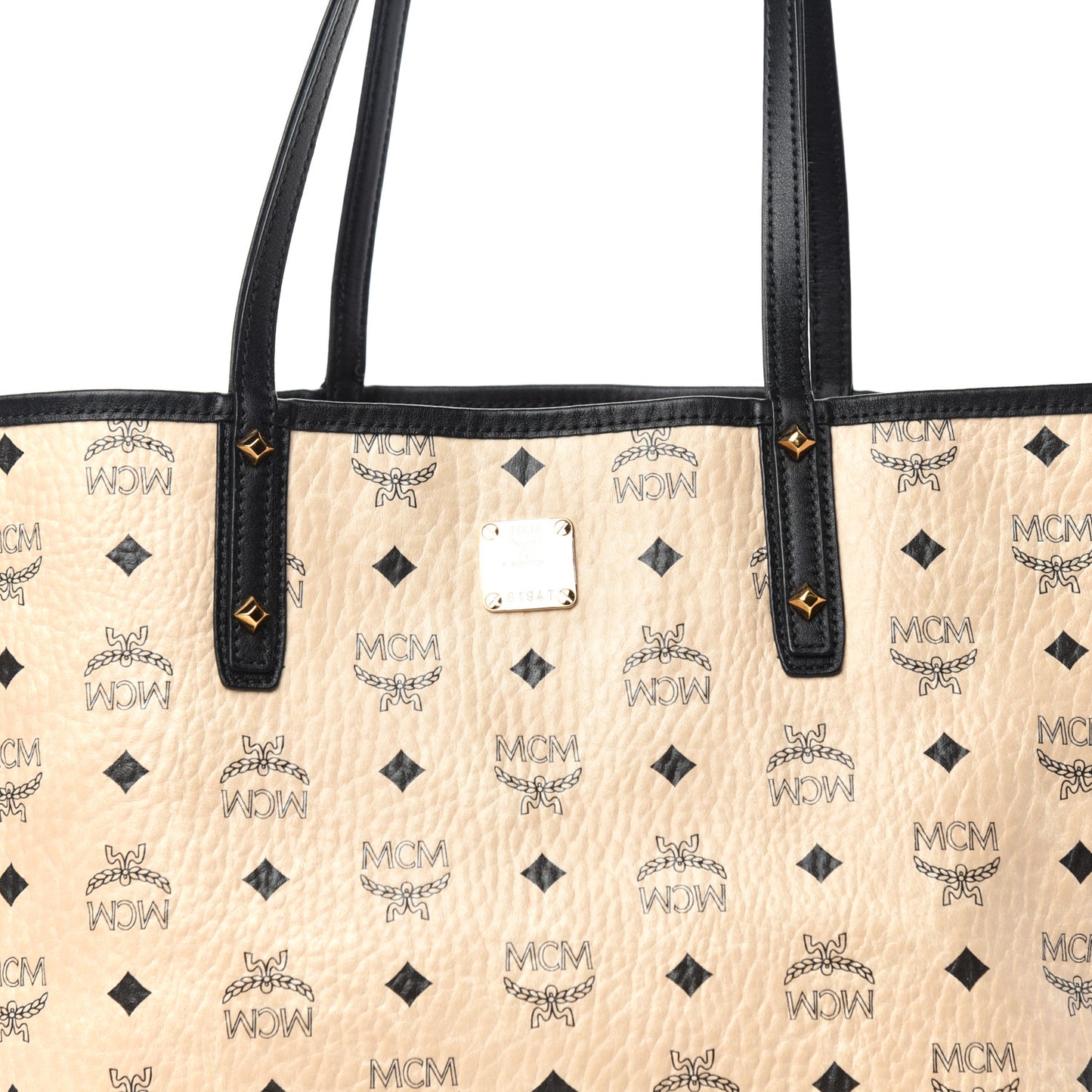 Visetos Medium Project Reversible Shopper Tote Beige