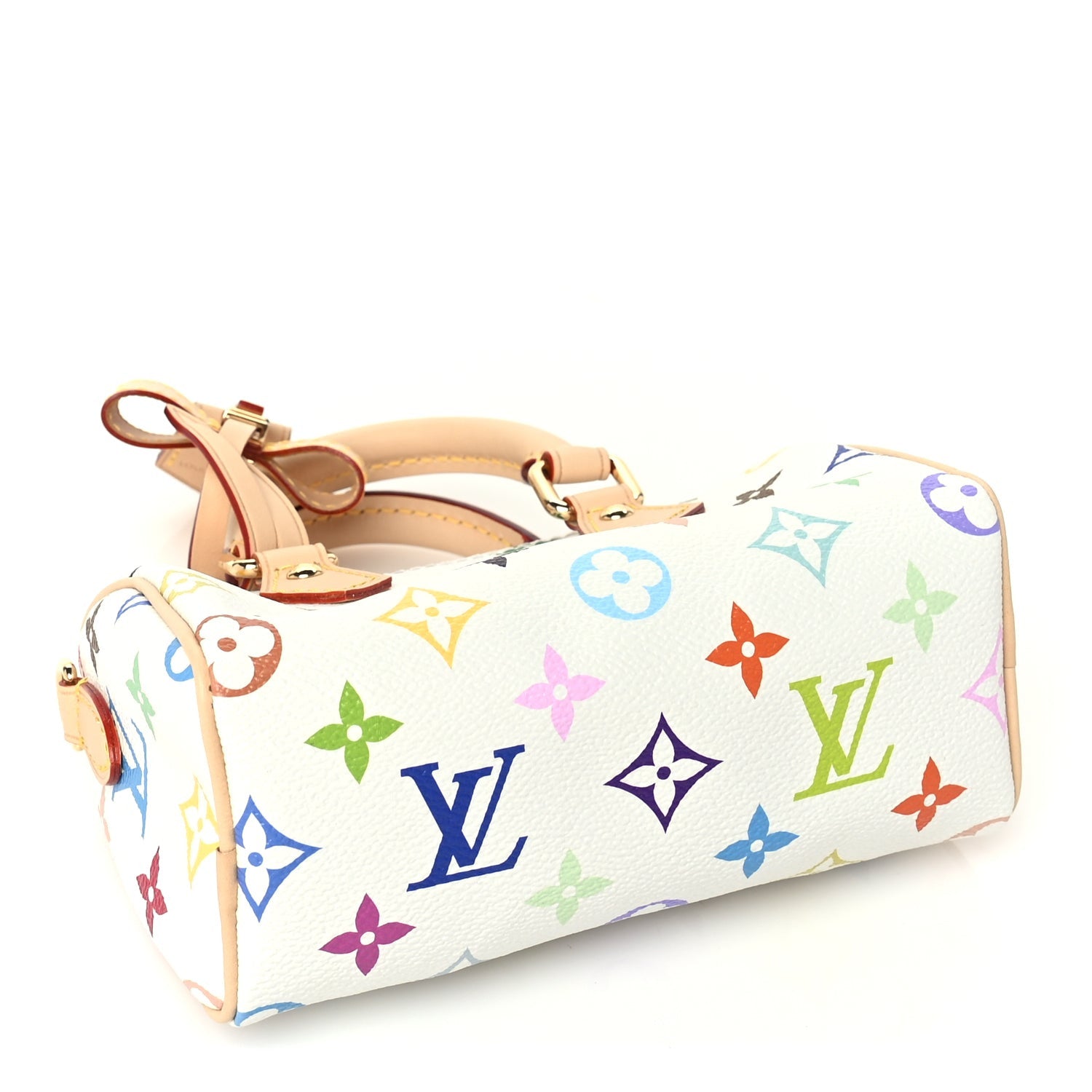 Louis Vuitton X TM Monogram Multicolor Nano Speedy  White 3 of 8
