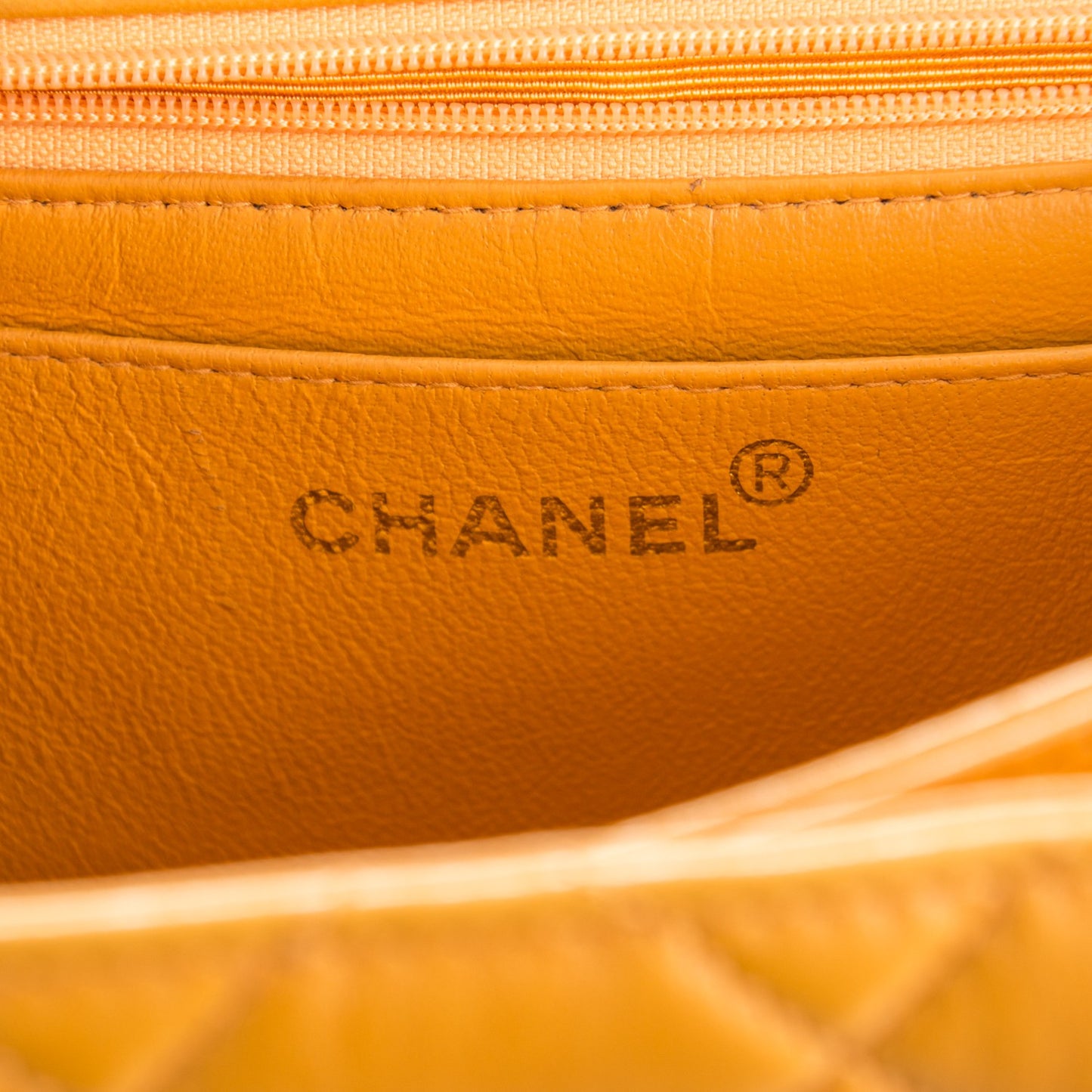 Lambskin Quilted Medium Bekko Chain Flap Mango