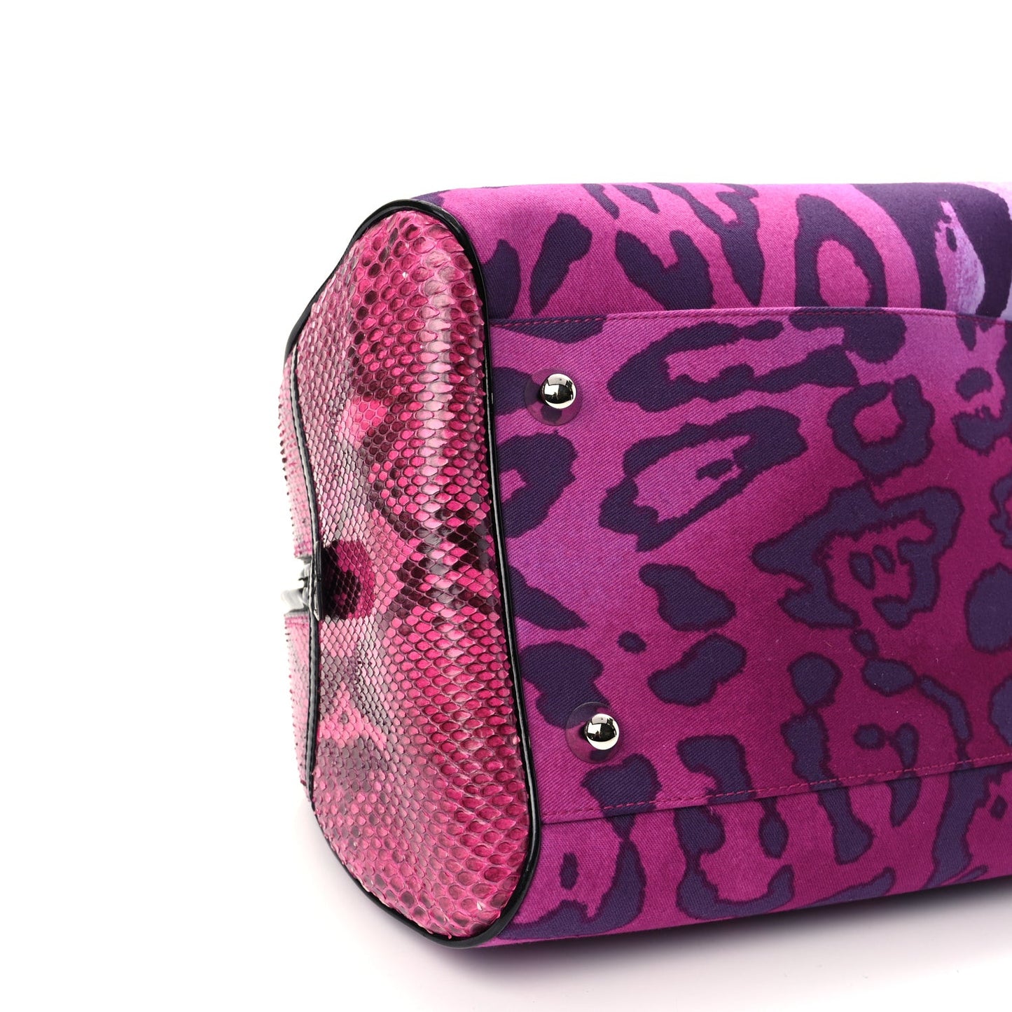Snakeskin Leopard Gambler Dice Bowler Pink