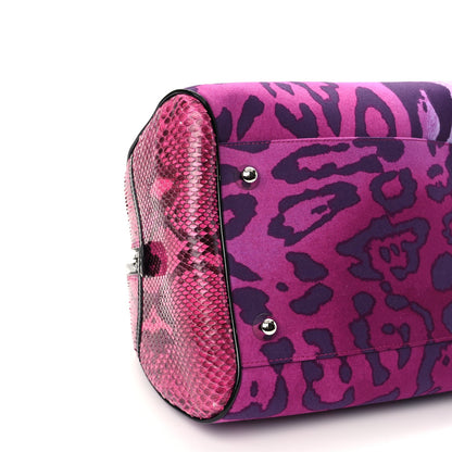 Christian Dior Snakeskin Leopard Gambler Dice Bowler Pink 8 of 9