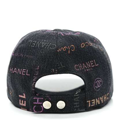 Chanel Denim Mood Cap Hat Black 6 of 8