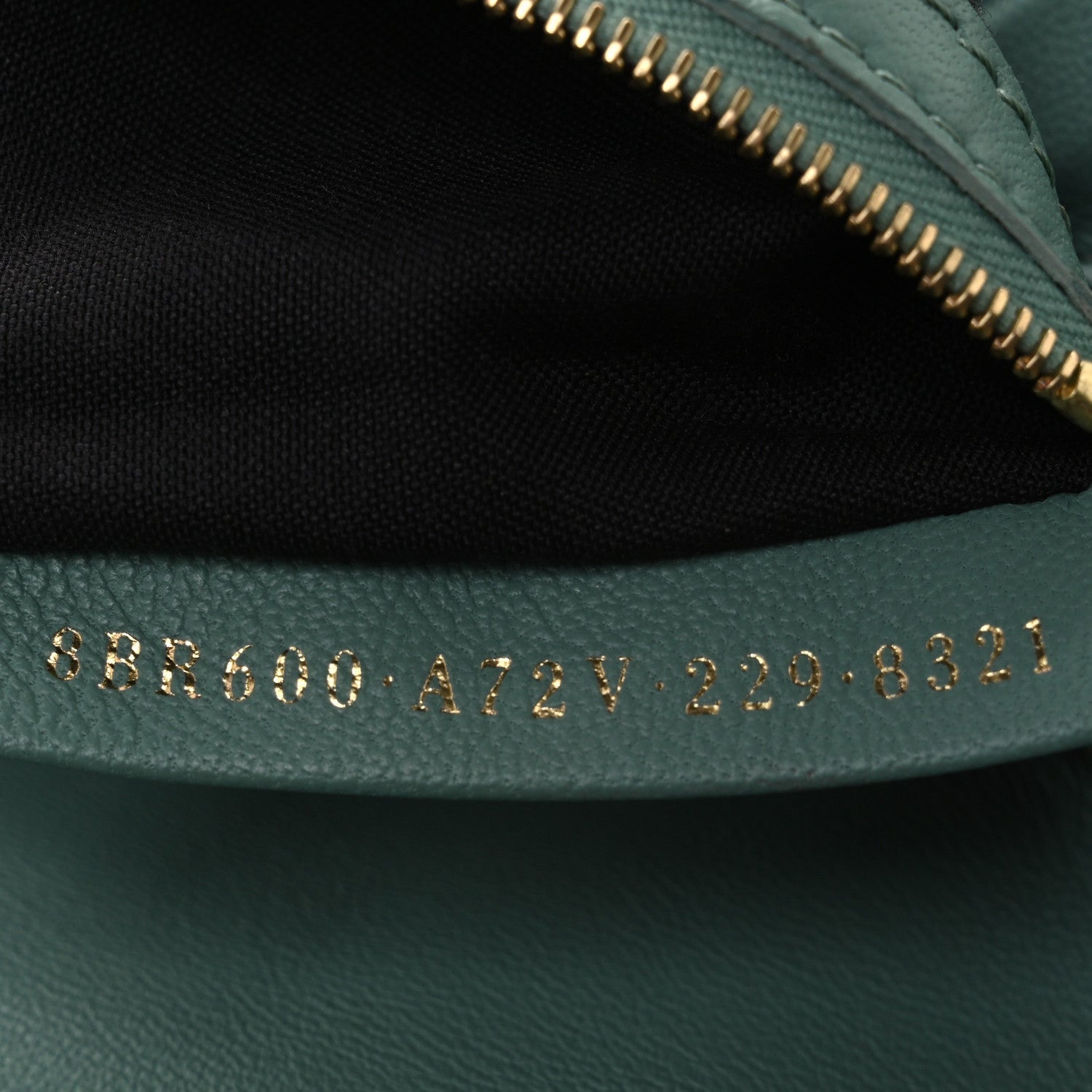 Fendi Nappa FF 1974 Embossed Baguette Menta 7 of 7