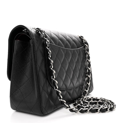 Chanel Caviar Quilted Jumbo Double Flap Black 3 of 11