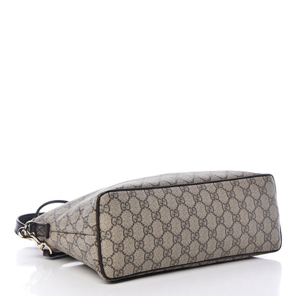 Gucci GG Supreme Monogram Small Zippered Tote Dark Brown 5 of 12