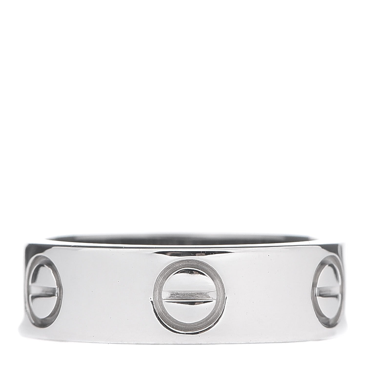 Cartier 18K White Gold 5.5mm LOVE Ring 49 4.75 1 of 5
