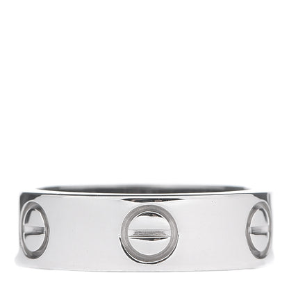Cartier 18K White Gold 5.5mm LOVE Ring 49 4.75 1 of 5