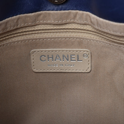 Chanel Calfskin Large Trianon Tote Navy Blue 8 of 10