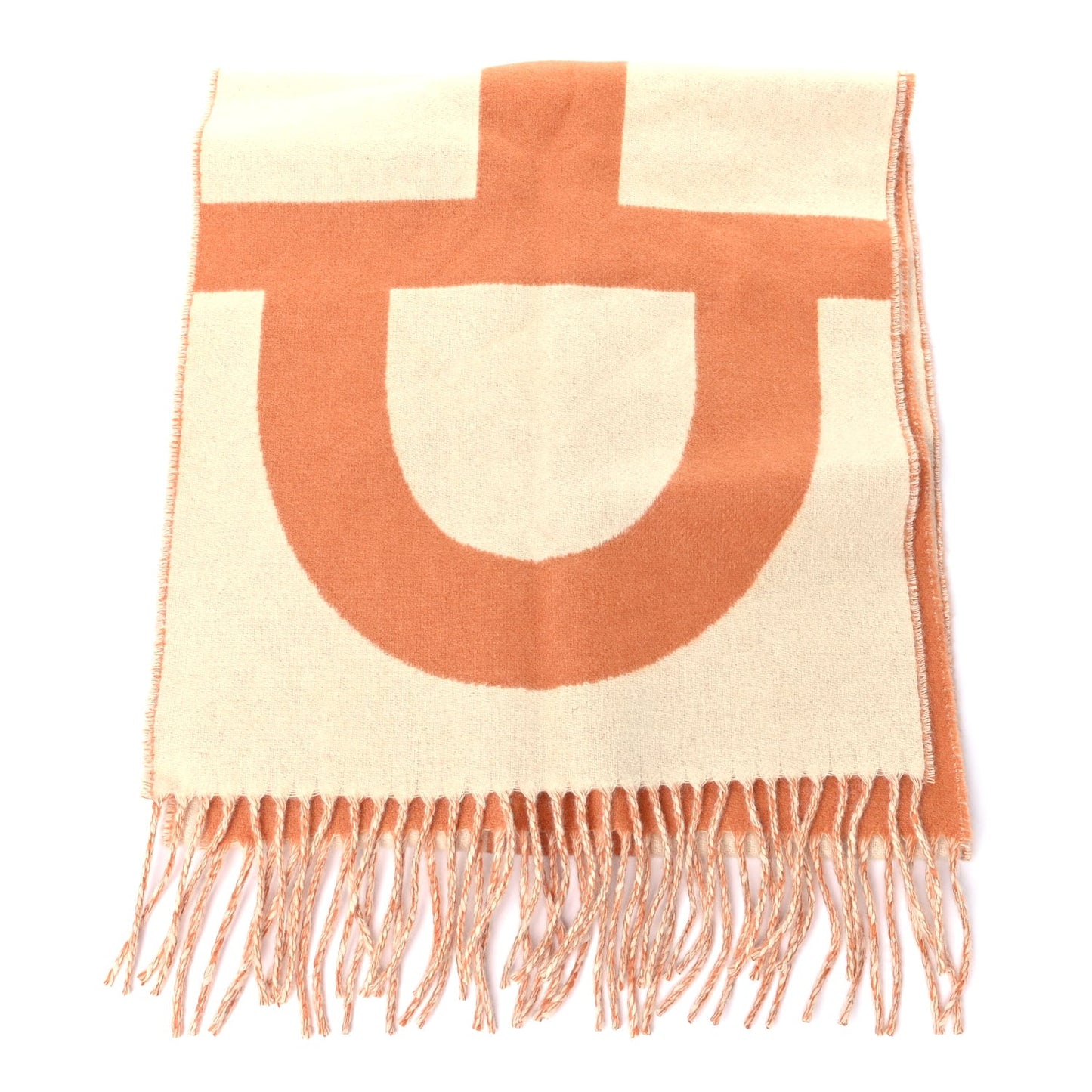 Cashmere Casaque Grand Mors Muffler Ivory