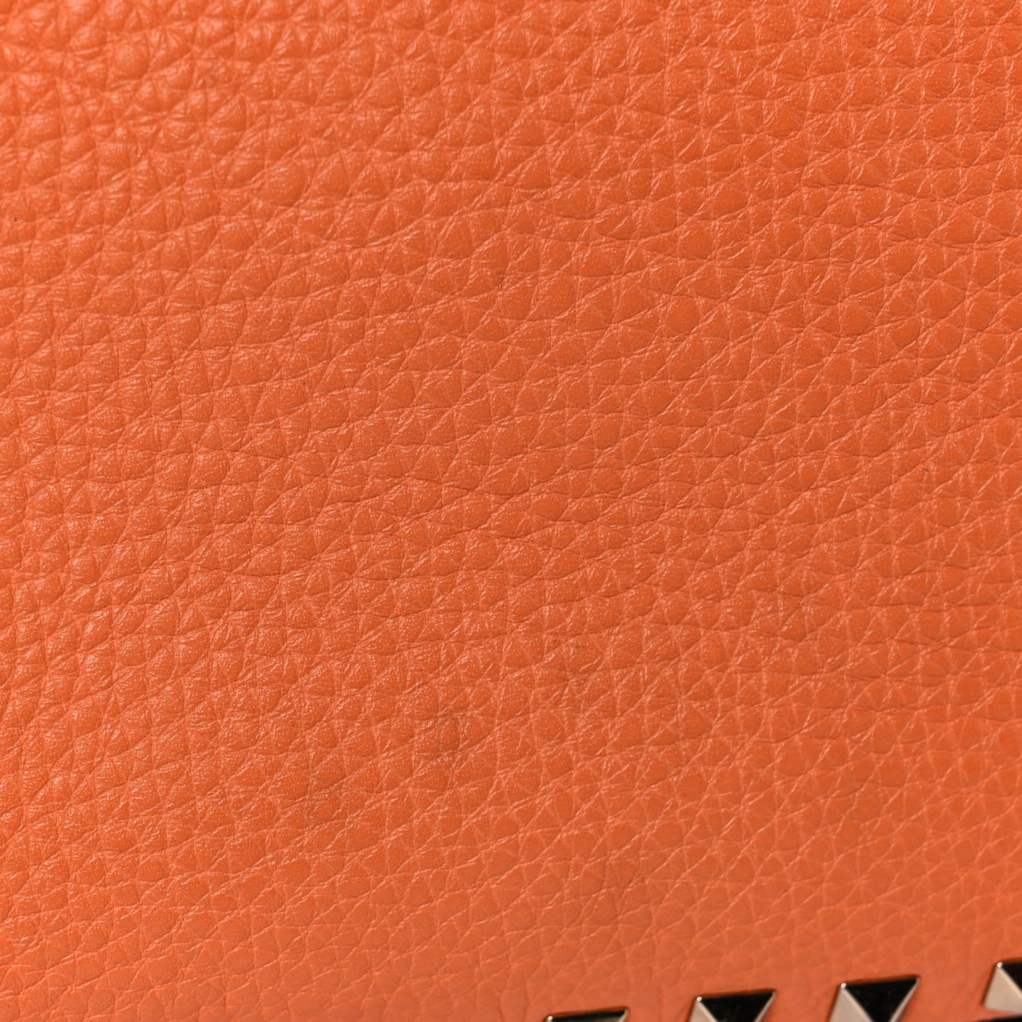Pebbled Calfskin Medium Rockstud Tote Melon Sorbet