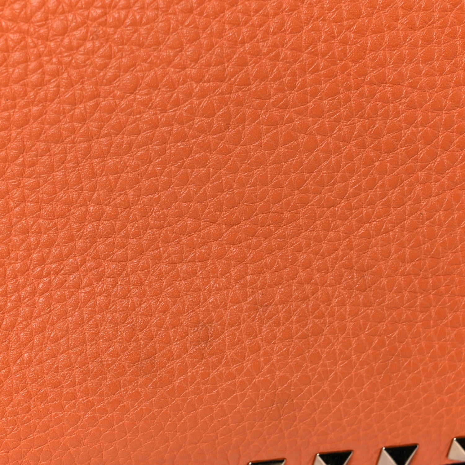 Valentino Garavani Pebbled Calfskin Medium Rockstud Tote Melon Sorbet 14 of 14