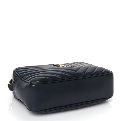 Saint Laurent Calfskin Matelasse Monogram Lou Camera Bag  Navy 3 of 8