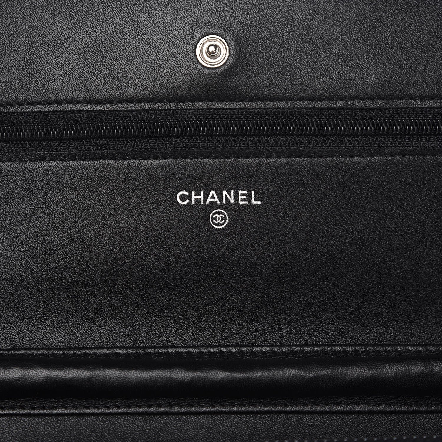 Chanel Caviar Timeless CC Wallet On Chain WOC Black 6 of 9