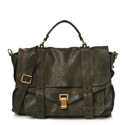 Proenza Schouler Lambskin Medium PS1 Satchel Military 1 of 9