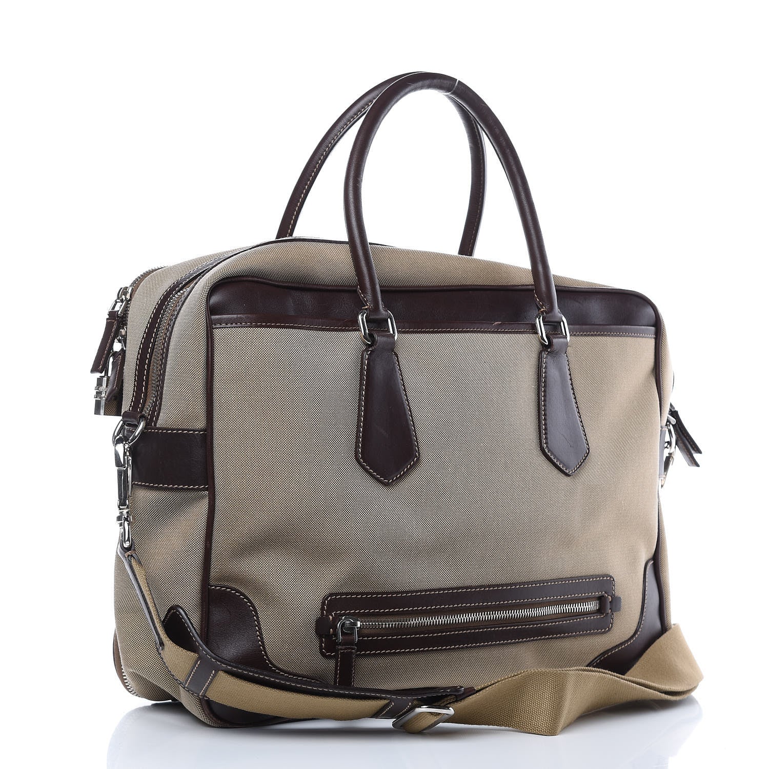 Prada Jacquard Logo Bauletto Corda Moro 3 of 18