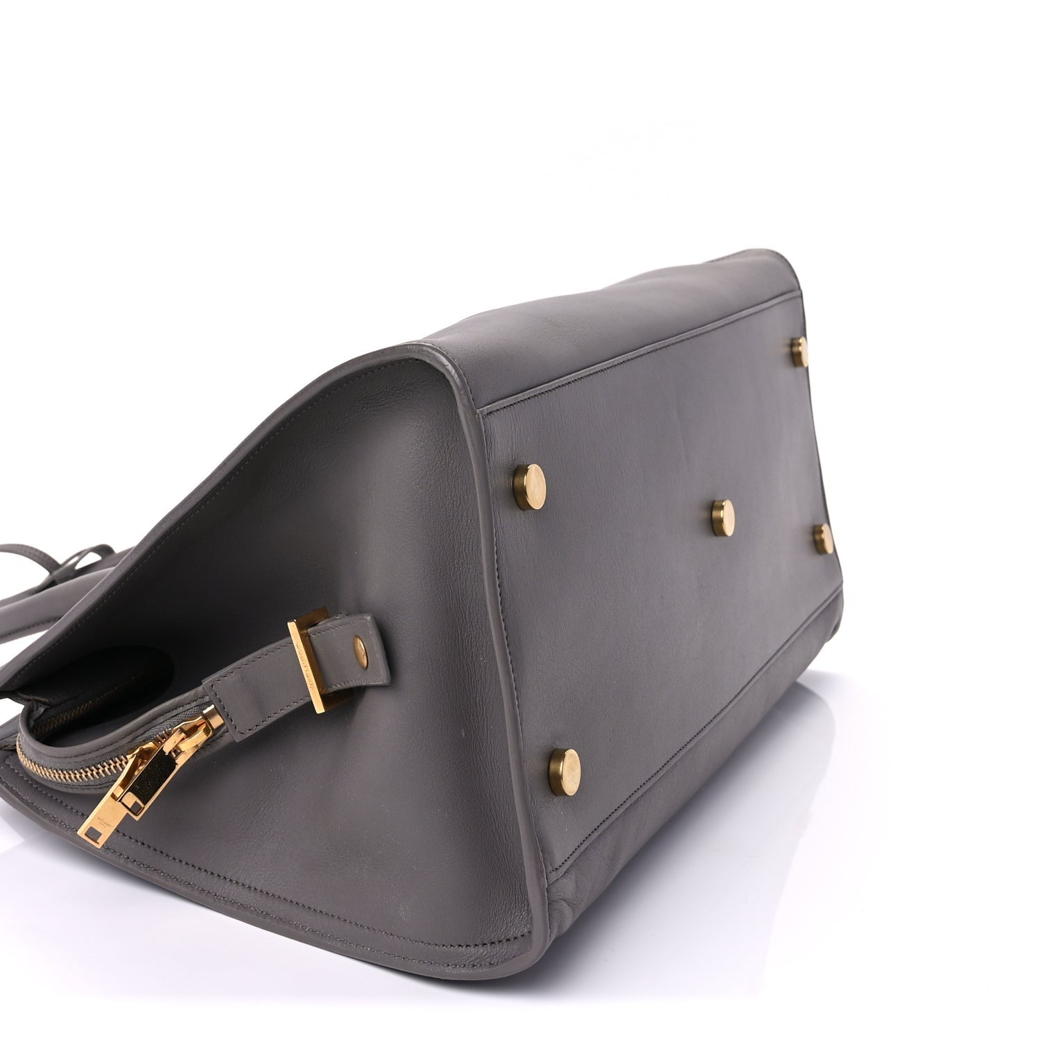 Saint Laurent Smooth Calfskin Medium Monogram Cabas Fog 7 of 8