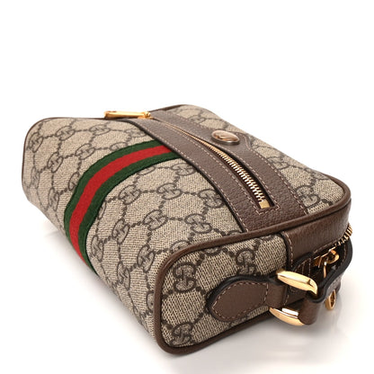 Gucci GG Supreme Monogram Web Mini Ophidia Shoulder Bag  Brown 8 of 9