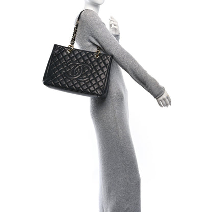 Chanel Caviar Quilted Grand Shopping Tote GST Black 2 of 7