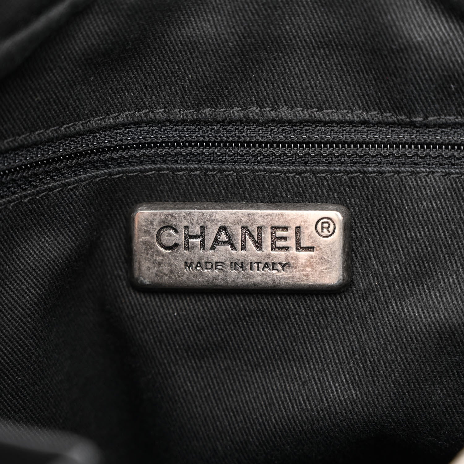 Chanel Distressed Caviar Outdoor Ligne Tote Black 6 of 11