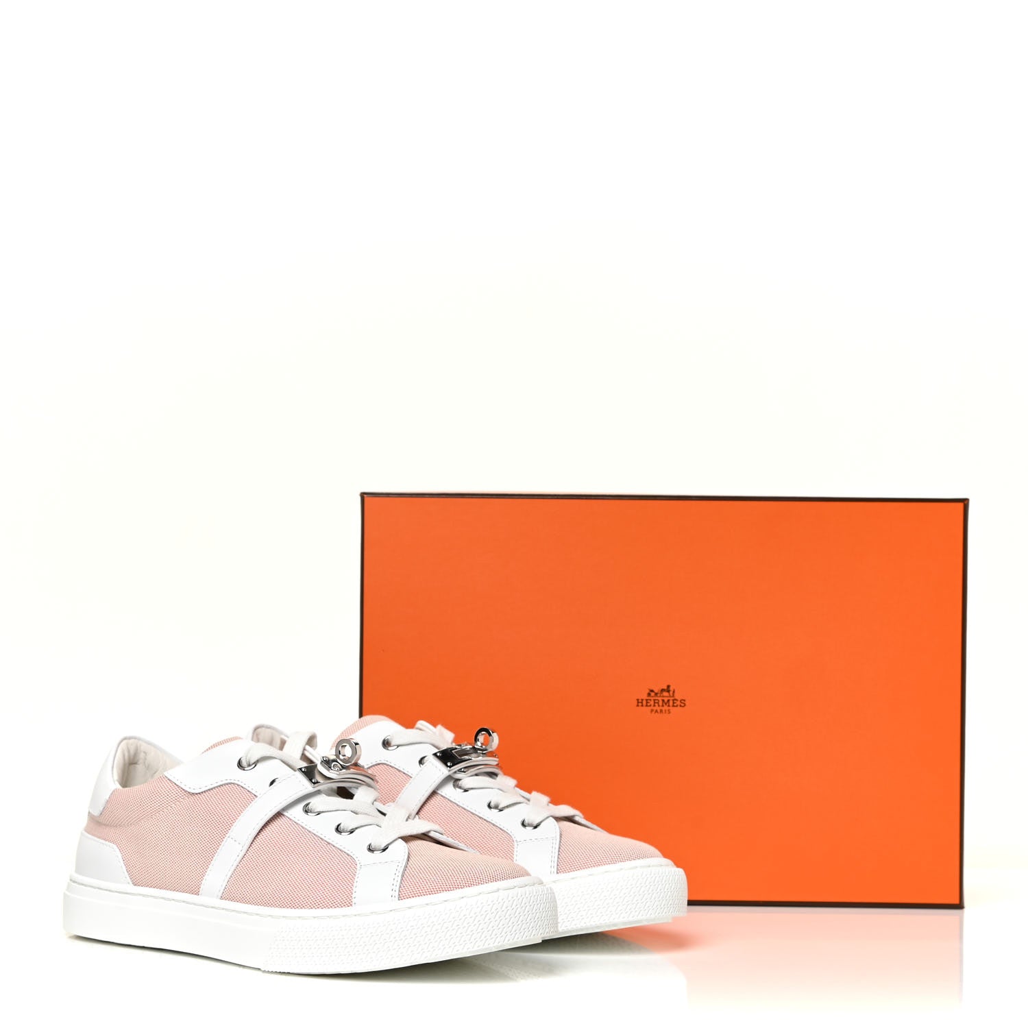Hermes Calfskin Canvas Day Sneakers 37 Framboise White 13 of 13