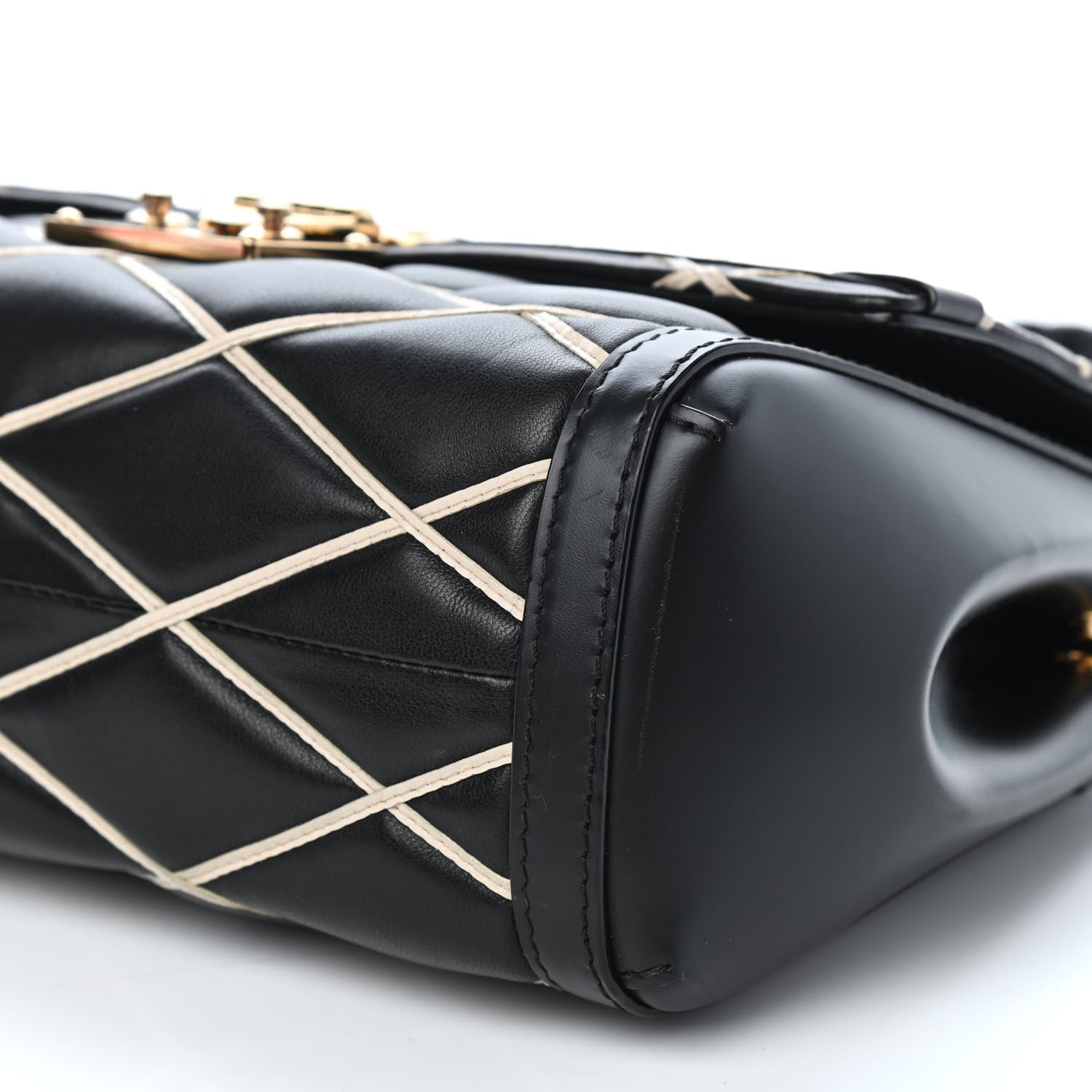 Louis Vuitton Lambskin Malletage Pochette Flap Black 8 of 9