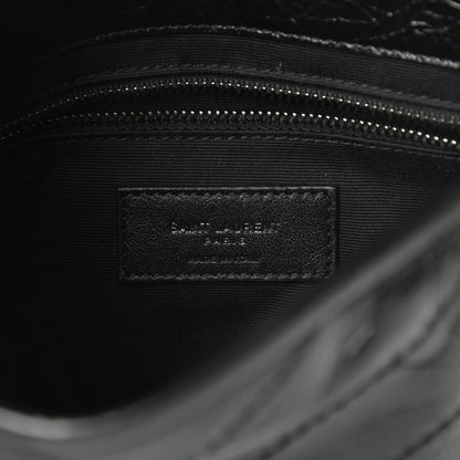 Saint Laurent Crinkled Calfskin Matelasse Monogram Niki Chain Wallet Black 8 of 11