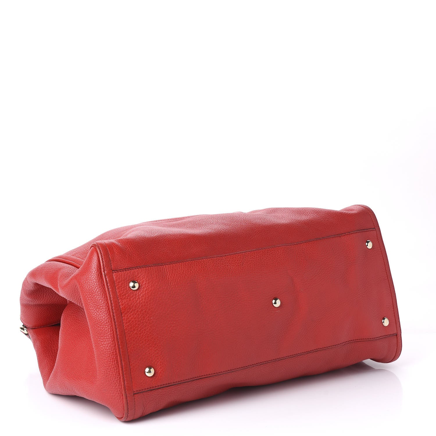 Gucci Pebbled Calfskin Large Soho Shoulder Bag Red 3 of 12