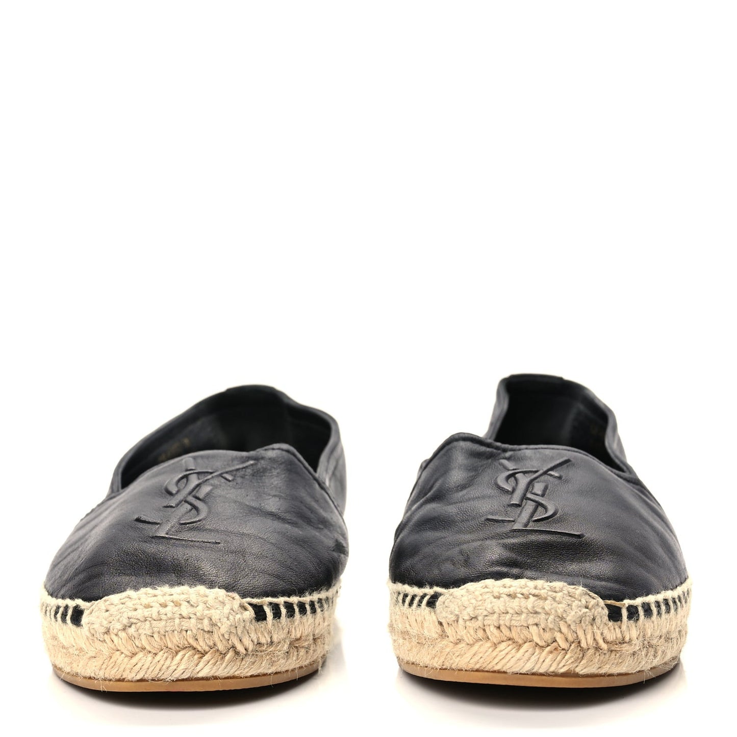 Lambskin Monogram Espadrilles 38 Black