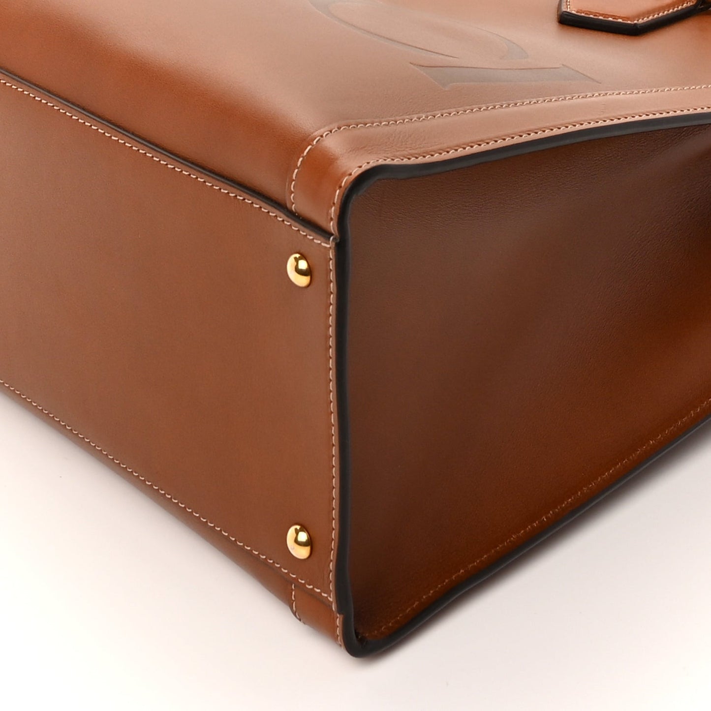 Charisma Calfskin  Embossed Medium Diana Tote Bag  Peanut Brown