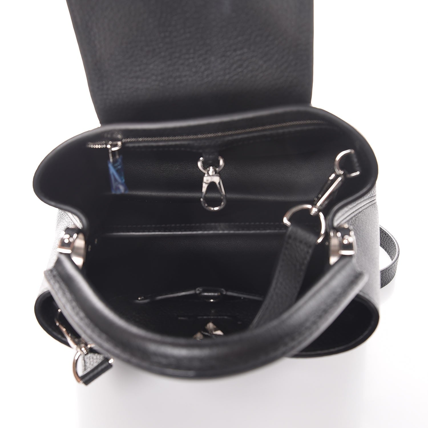 Louis Vuitton Taurillon Studded Capucines BB Black 5 of 6