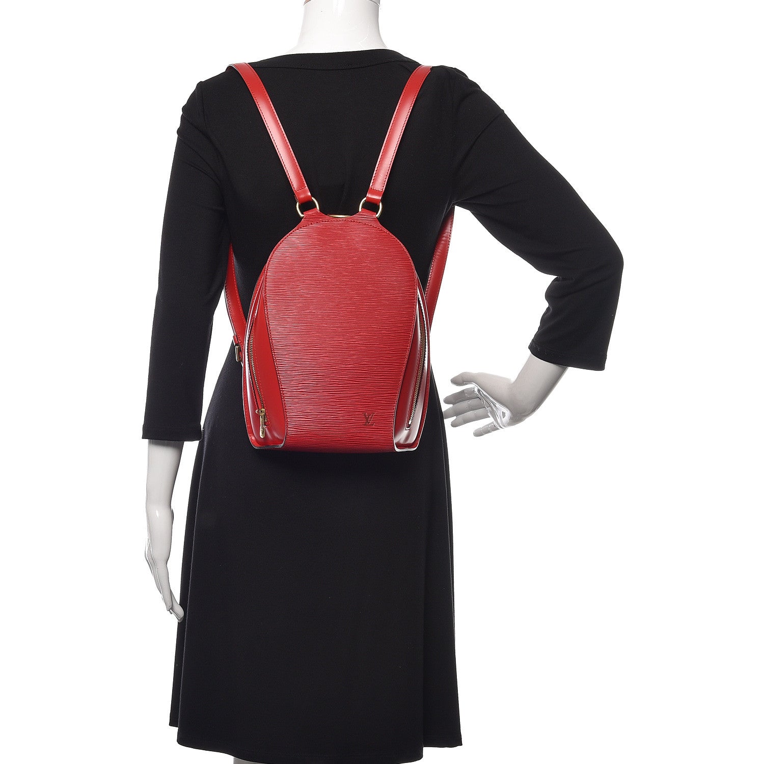 Louis Vuitton Epi Mabillon Backpack Castillan Red 2 of 14