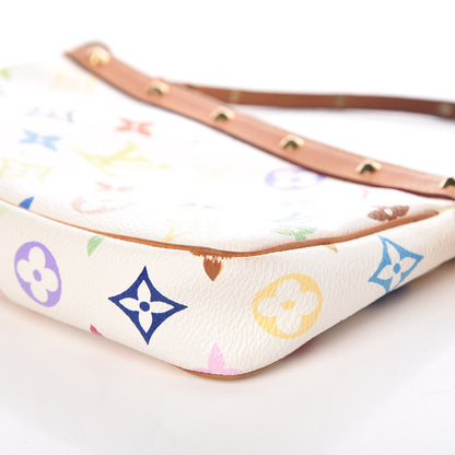 Louis Vuitton Monogram Multicolor Pochette Accessories White 10 of 12