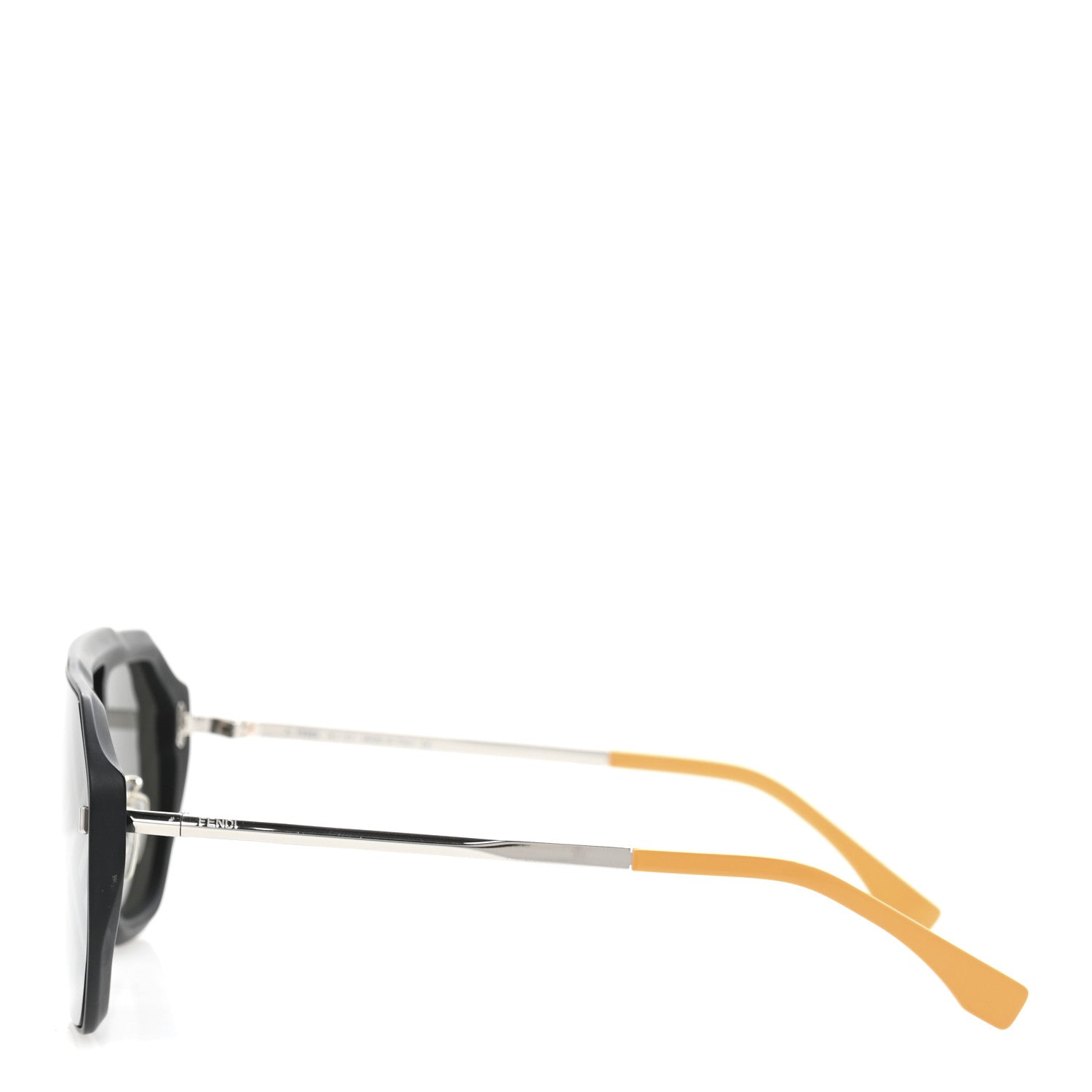 Fendi Acetate FF Aviator Sunglasses FE40006U Black Yellow 3 of 6