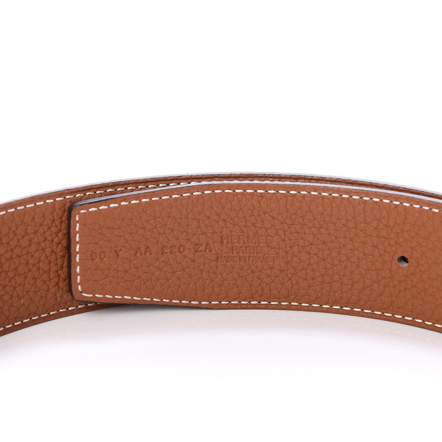 Hermes Togo Box 38mm Belt 90 Gold Black 3 of 5