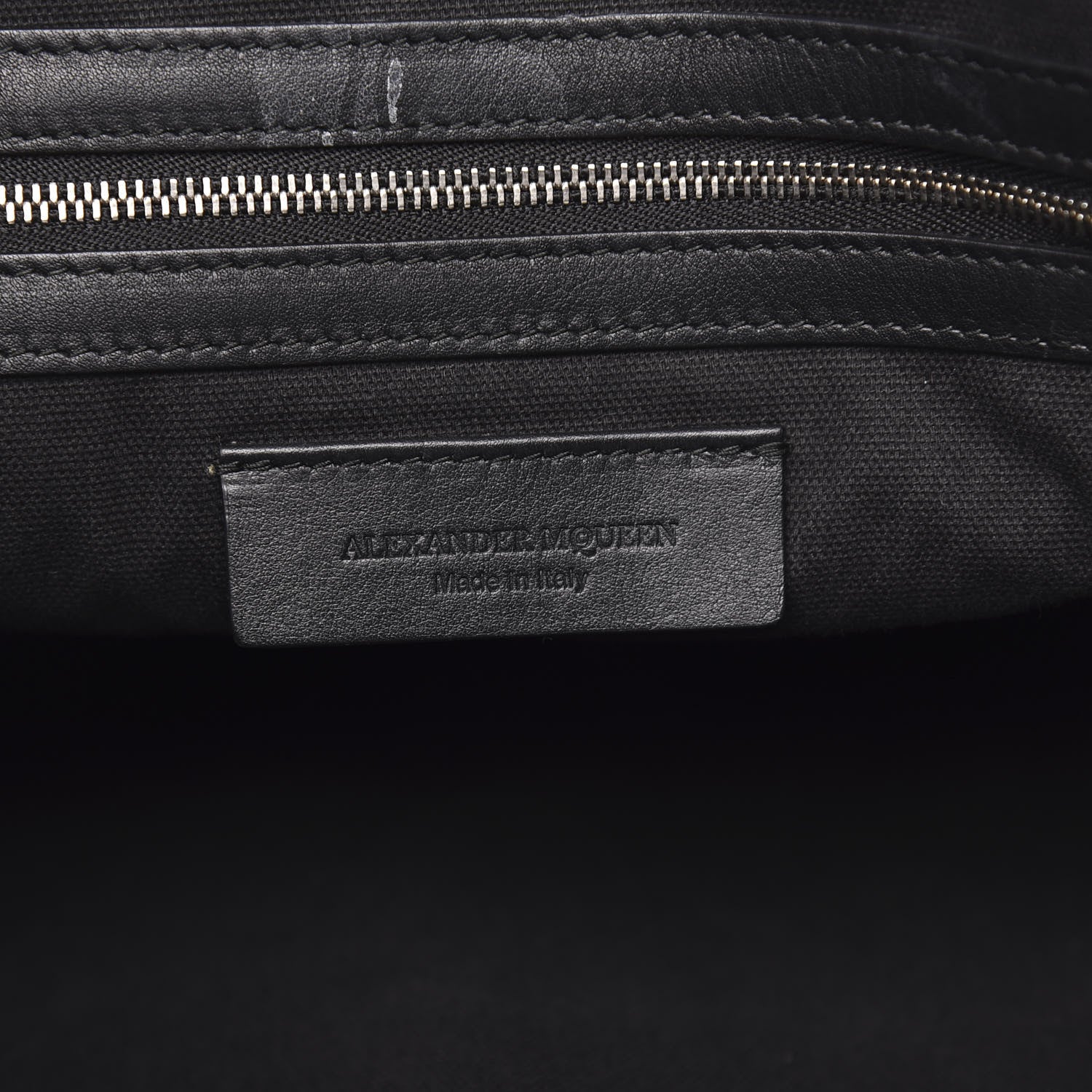 Alexander McQueen Calfskin Perforated Skull Tote Black 6 of 15