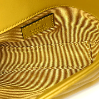 Gucci Lambskin Matelasse Mini GG Marmont Shoulder Bag Yellow 5 of 8