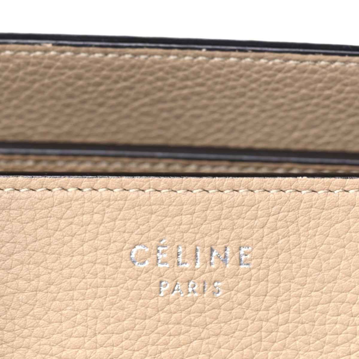 Celine Drummed Calfskin Mini Luggage Dune 5 of 8