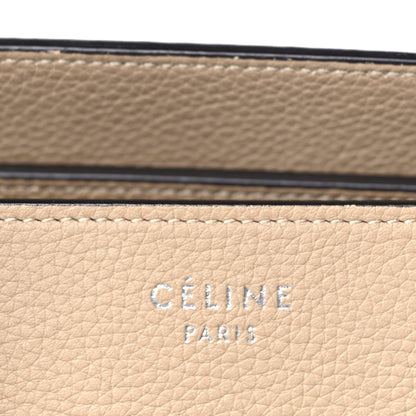 Celine Drummed Calfskin Mini Luggage Dune 5 of 8