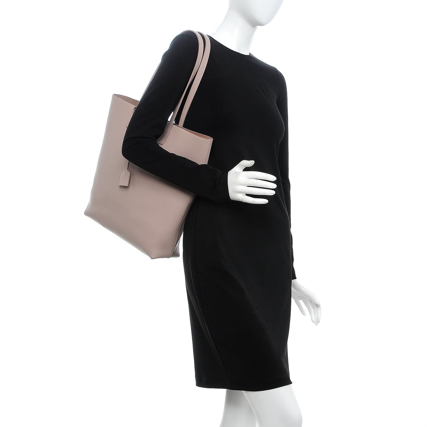 Calfskin Medium Shopping Tote Rose Antic